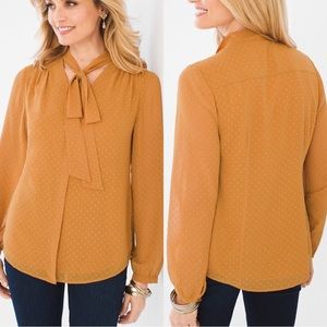 COPY - {Chicos} Jacquard Bow Top